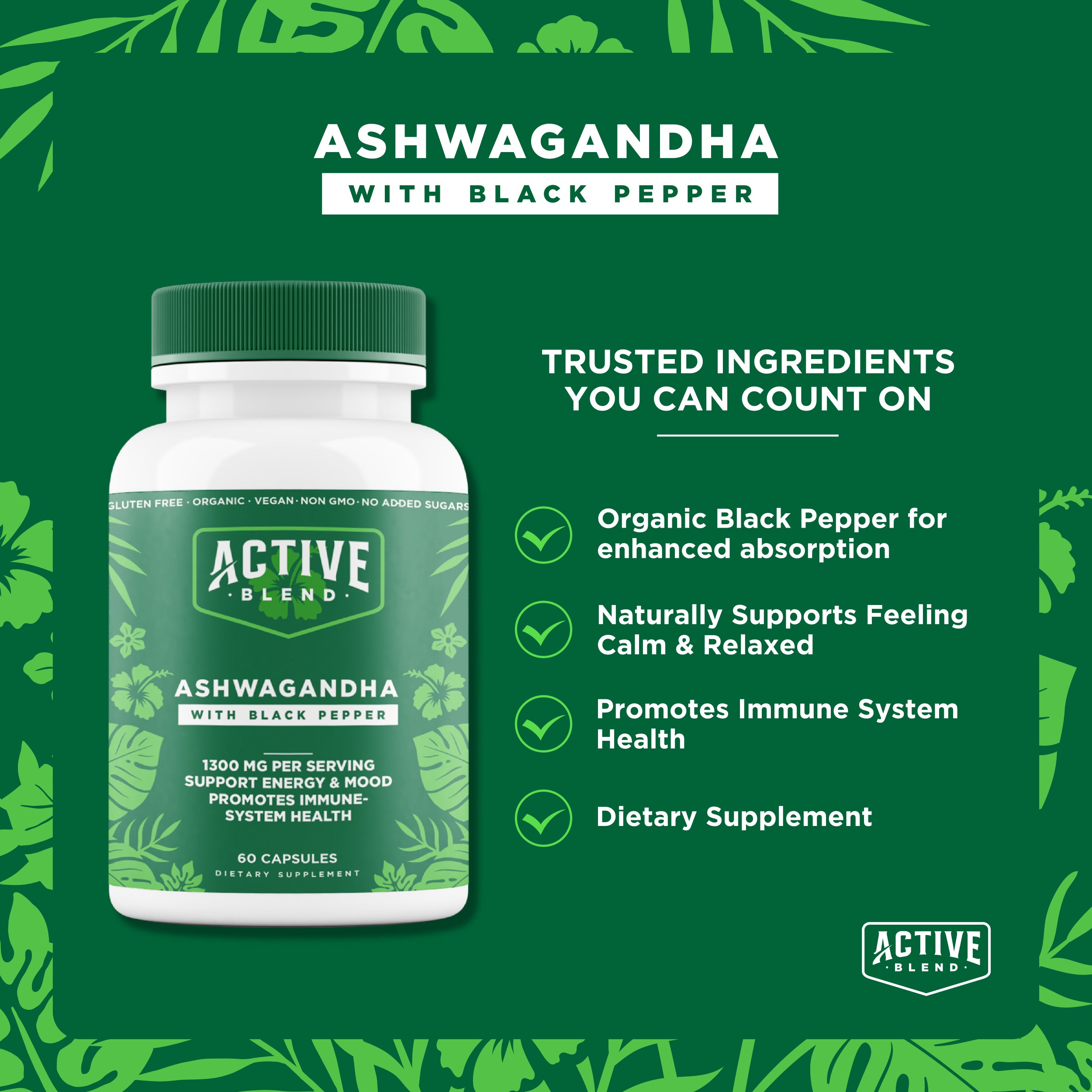 Ashwagandha Root with Black Pepper